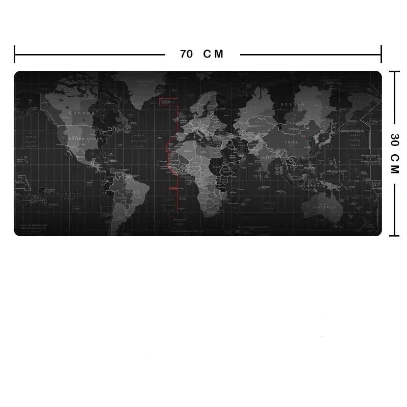 World Map Gaming Mouse Pad – Extended Size 70 x 30 CM