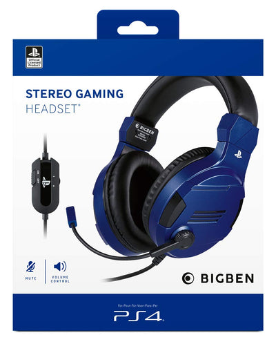 BIGBEN PS4 V3 Blue Gaming Headset