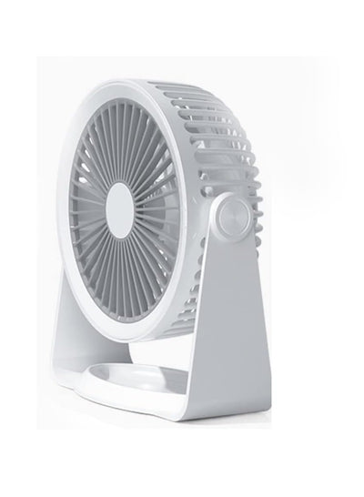 Portable Mini Fan USB Rechargeable Cute 4W Small Electric Fan For School ( White )