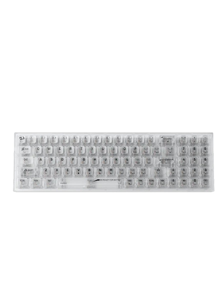 كيبورد جيمنج Redragon K628 PRO SE ميكانيكال شفاف أبيض