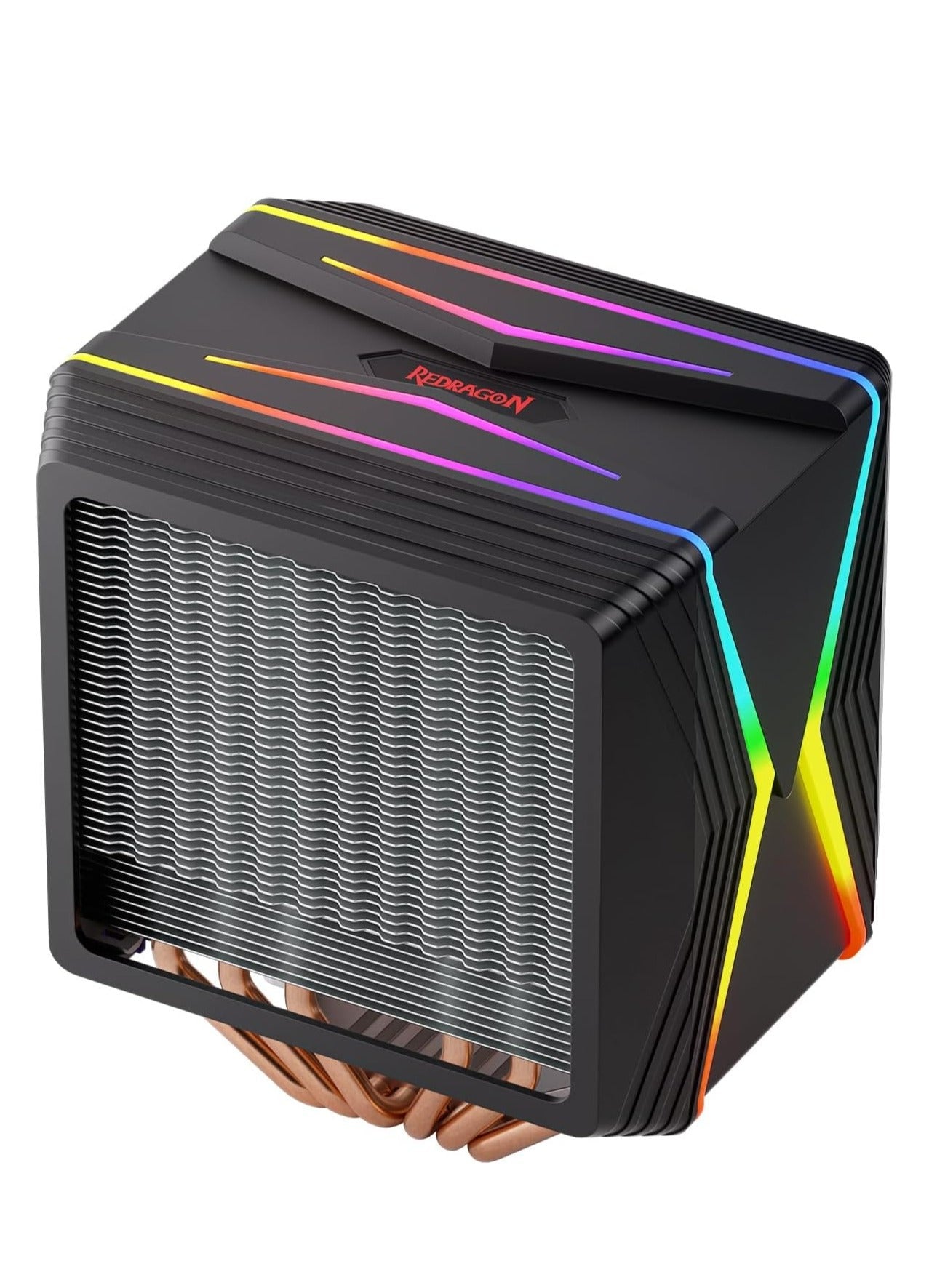 مبرد معالج Redragon CC-2188 HODUR برج مزدوج بإضاءة ARGB أسود