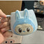 Labubu Ceramic Mug 350ml, Cute Cartoon Coffee Mug, Large Capacity Ceramic Tea Cup with Vibrant Character Design, Glossy 