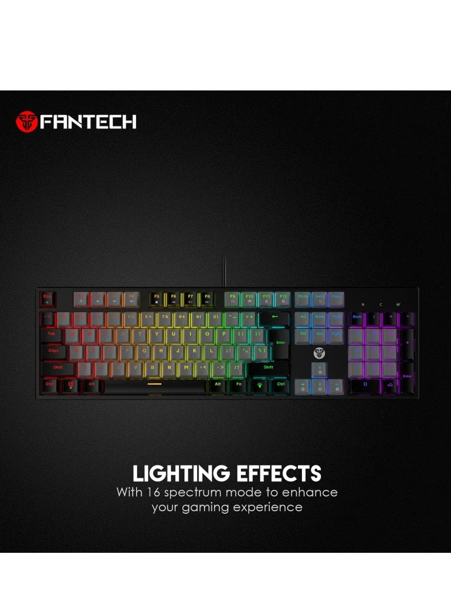 FANTECH MK886 RGB Gaming Mechanical Keyboard Full Size , Blue Switch