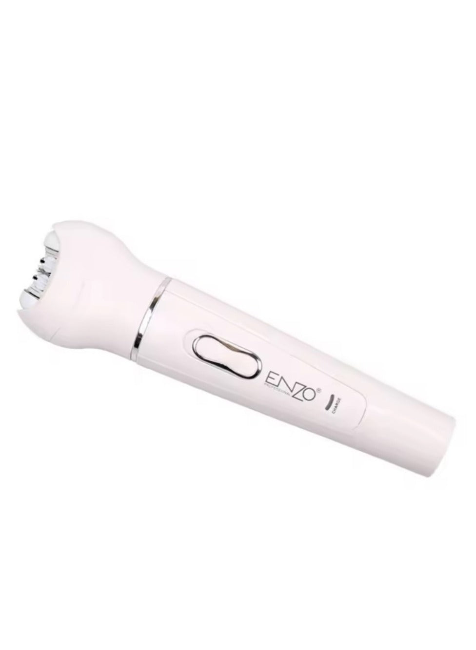 ENZO 5 in 1 painless hair removal device with a massager to relieve pain after hair removal. An easy and practical women's shaving machine that also contains a cleaning brush and a callus remover for soft and supple skin, model EN-0104.