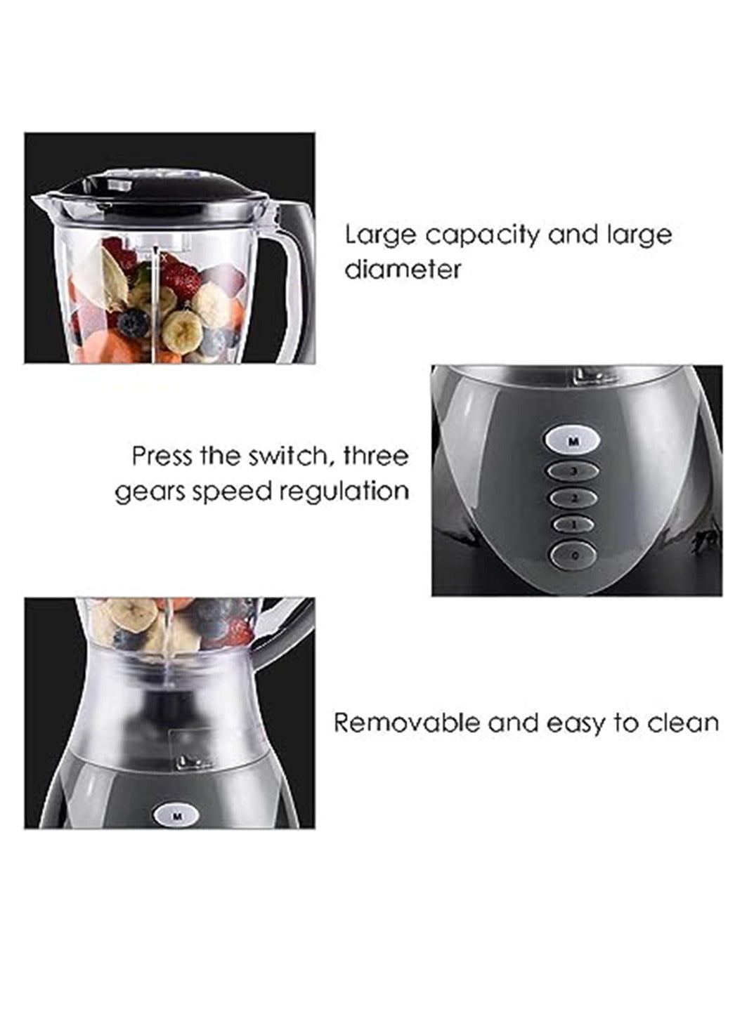 JAMAKY Italy High Performance Power Blender 2 IN 1 , 600W - JMK4013