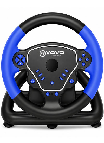 V-600 Wireless Racing Steering Wheel, 4-in-1 Driving Simulator Gaming Wheel with Gear Shifter, Gas & Brake Pedals, Dual 