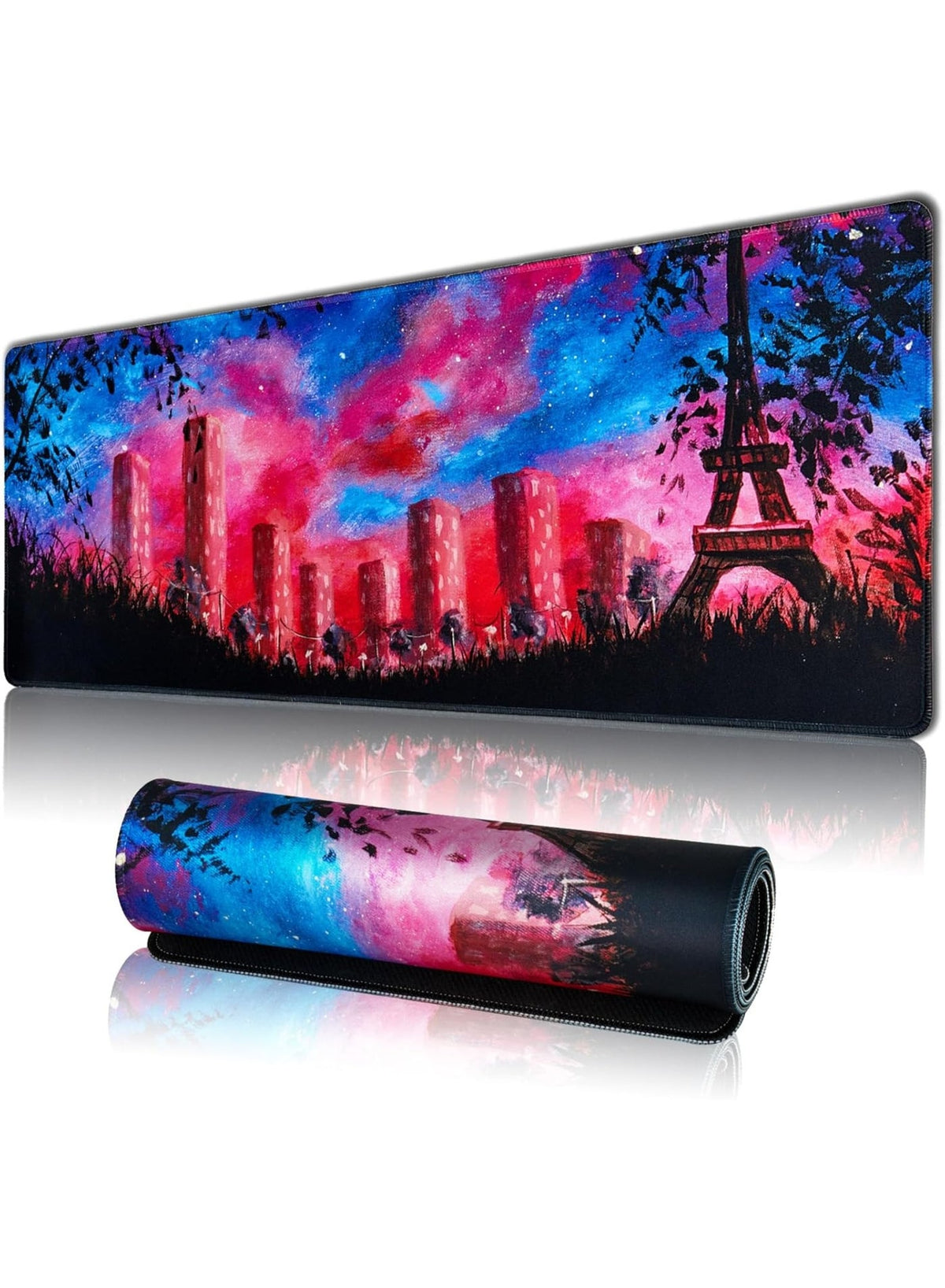 Large Gaming Mouse Pad, XL Desk Mat with Seamed Edges, Waterproof, Non-Slip Rubber Base, 70 cm x 30 cm x 2 mm Keyboard P