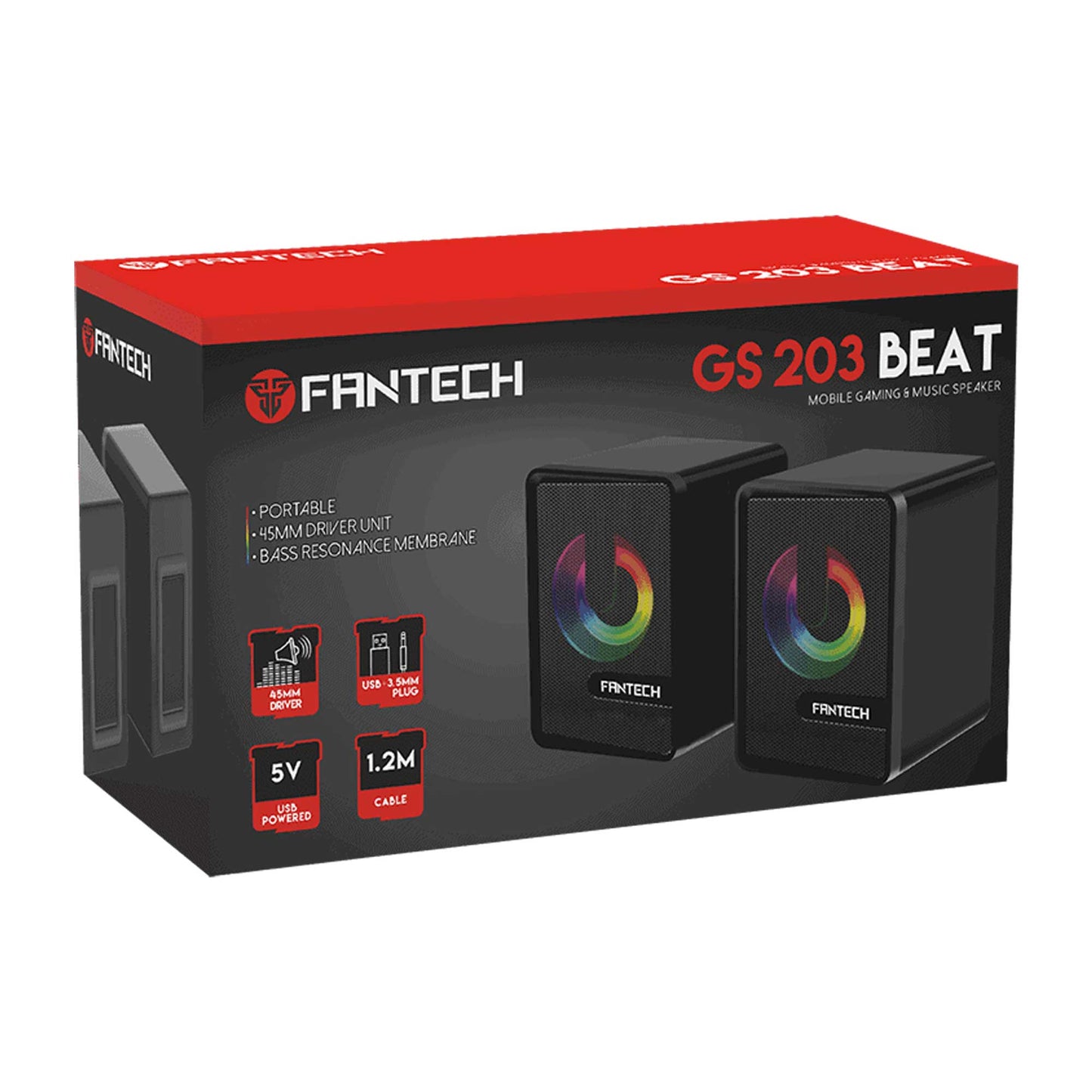 FANTECH GS203 BEAT PC Speakers (Black)