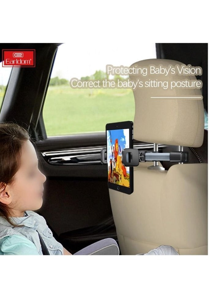 Earldom EH234 car back seat headrest holder for smartphones, for enjoyable viewing during the trip 360° rotation and comfortable viewing angle