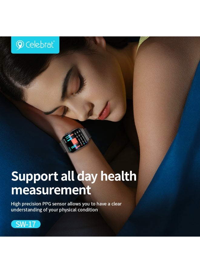 SW-17 AMOLED Smart Watch with 1.96" HD Display, Bluetooth Calling, AI Voice Assistant, Heart Rate & Sleep Monitor, 100+ 