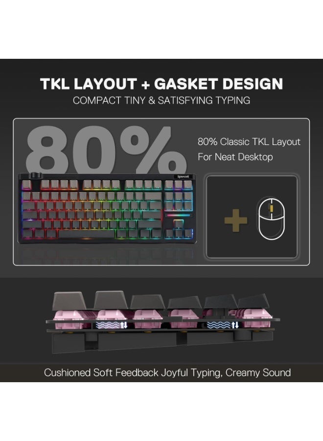 كيبورد ريدراجون K729 بسويتش أحمر مضاء بـ RGB