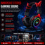 onikuma X10 RGB Wired Gaming Headset Detachable Horns & Mic