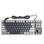 Mechanical Gaming Keyboard, model PPK87 for computer and lap top (black/gray) RGB Full size with 87 key, cable USB Speed interface , black switch, adjustable height in to give comfort to the hand while playing .