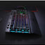 K512-RGB-1 104 Keys Replacement Keycaps Set with Multimedia Keys for Mechanical Keyboard, Premium Black PBT Keycaps for 