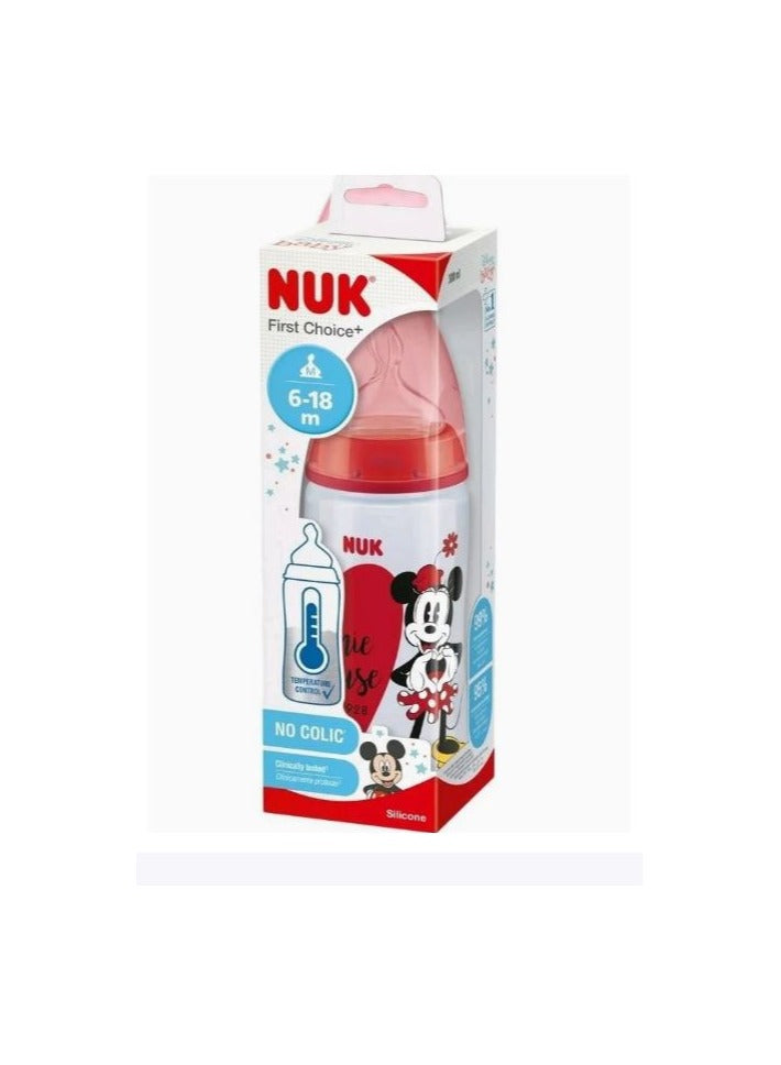 NUK First Choise Plus Mickey Mouse Baby Bottle 300ml-Assorted