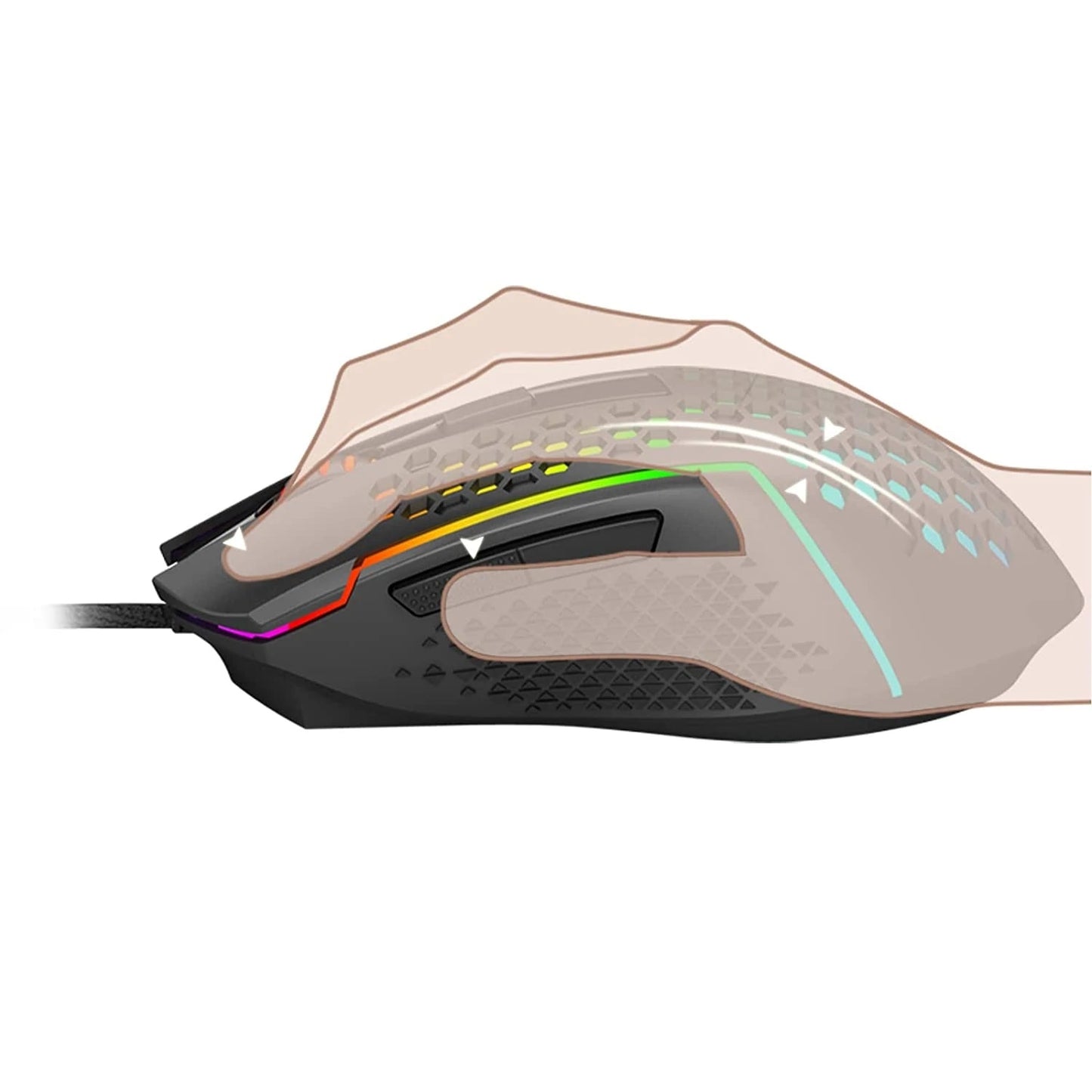 Redragon M987P-K REAPING ELITE Lightweight Gaming Mouse 55Grams, 32,000 DPI (Black)
