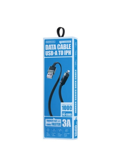 High Speed Charging Cable RC-C085, 3A Fast USB to Lightning Cable , 1M Durable Braided Design with Aluminum Alloy Connec