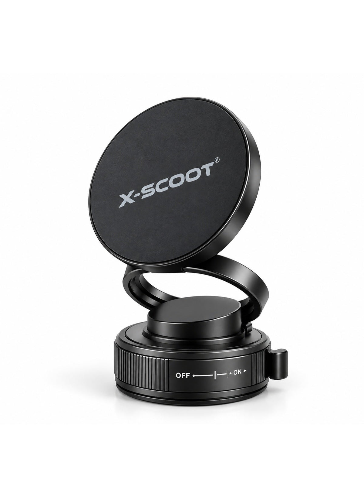 XS-812 Magnetic Suction Cup Phone Holder with Strong Magnetic Mount, 360° Rotation, Foldable Compact Design & Vacuum Suc