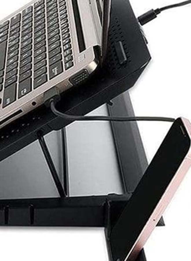 Gcp500 Ivy Laptop Cooler - Support UP To 17 Inch - 2 USB Port - Fan Speed Control - Aluminum Panel Faster Cooler - RGB L