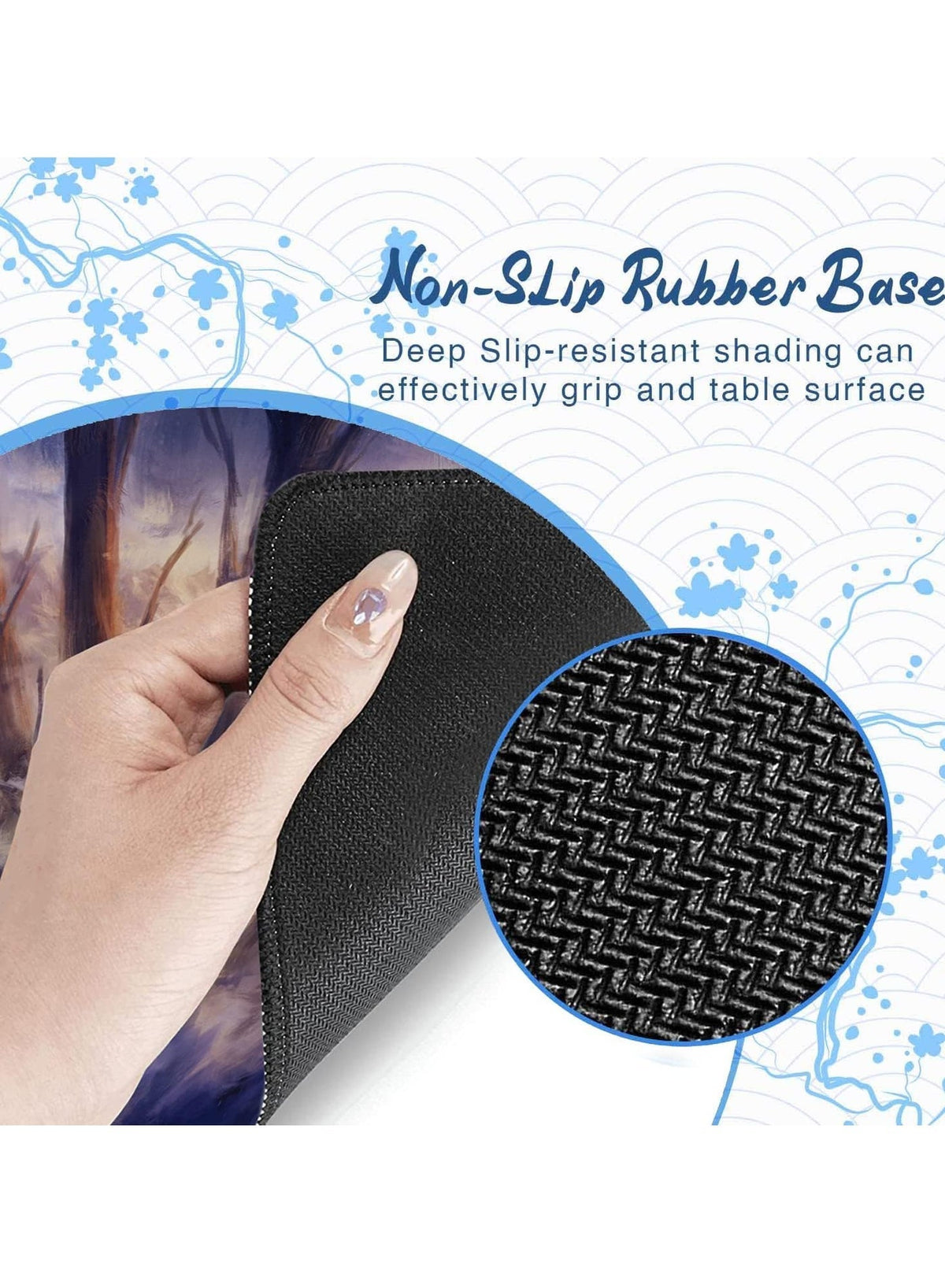 Large Japanese Mouse Pad ( 700x300x2mm ), HD Printing Style Desk Mat, Mouse and Keyboard Pad Extended, Water Proof Fabri
