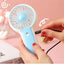 Portable Mini Fan USB Rechargeable Cute 1.5W Small Electric Fan For School ( Pink )