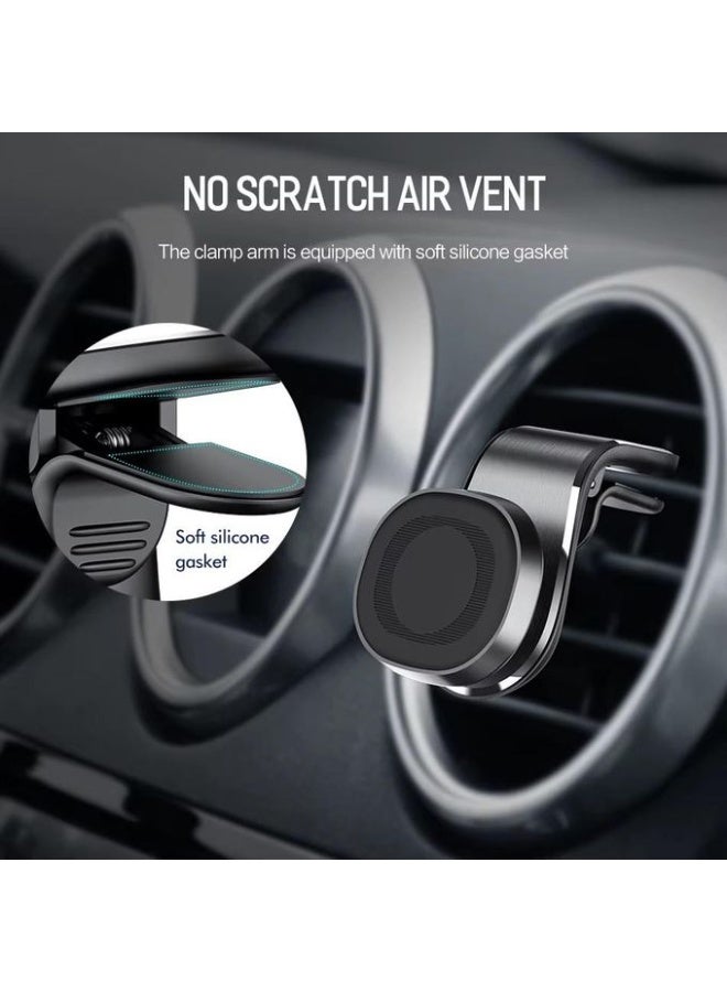XS-803 Magnetic Car Phone Holder, 360° Rotating Air Vent Mount with Strong Magnetic Hold, One-Hand Operation, Compact Ca