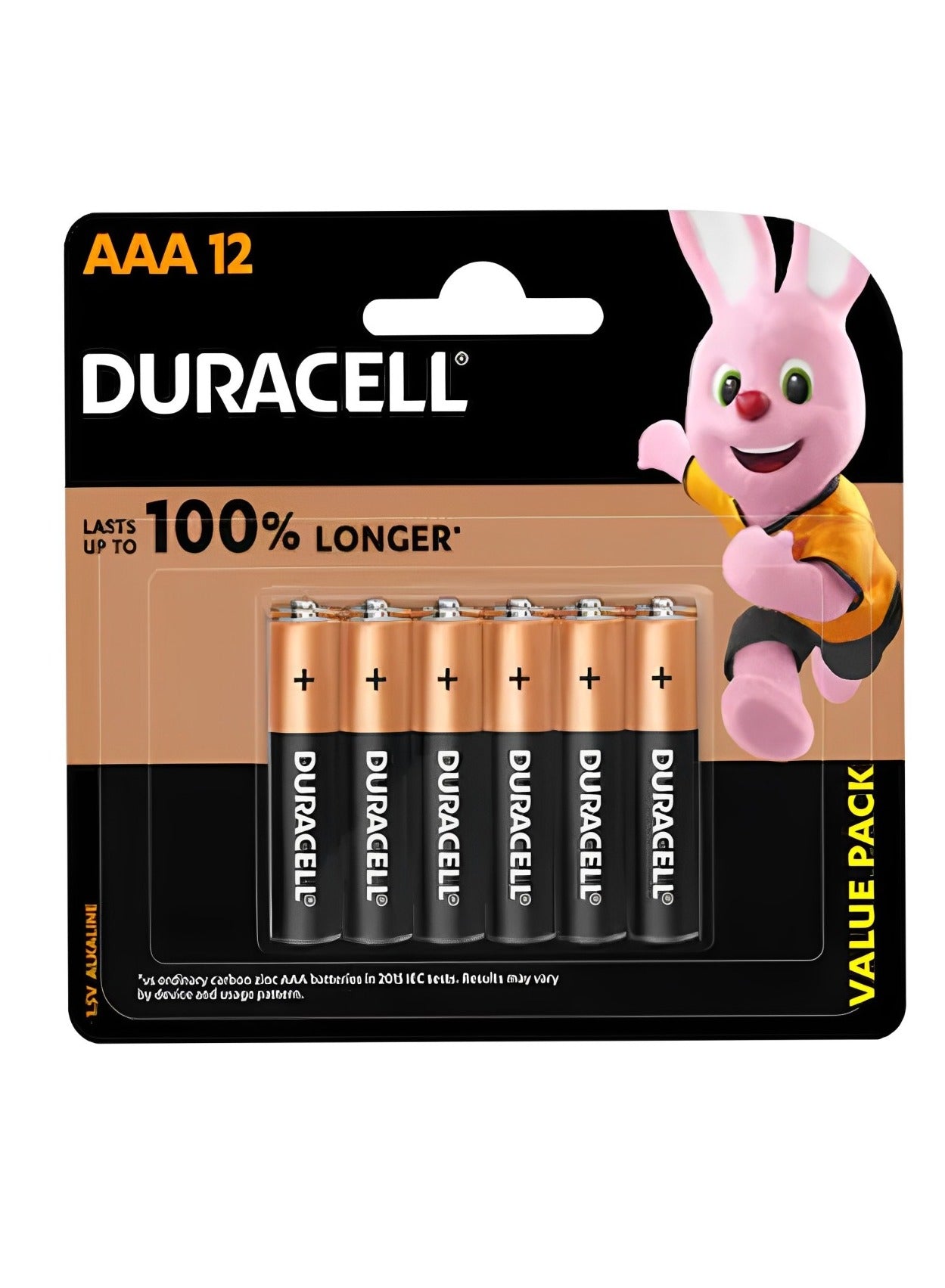 Duracell 12-Piece Superior Nylon Top Closure Type AAA Alkaline Batteries Multicolour ( Longer 100% )