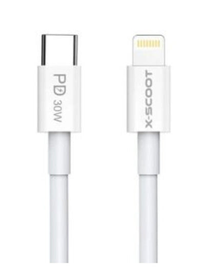 Fast Charging Cable 30W, USB Type-C to Lightning  High-Speed Data Sync Cord, Durable Tangle-Free Design, Reliable Transf