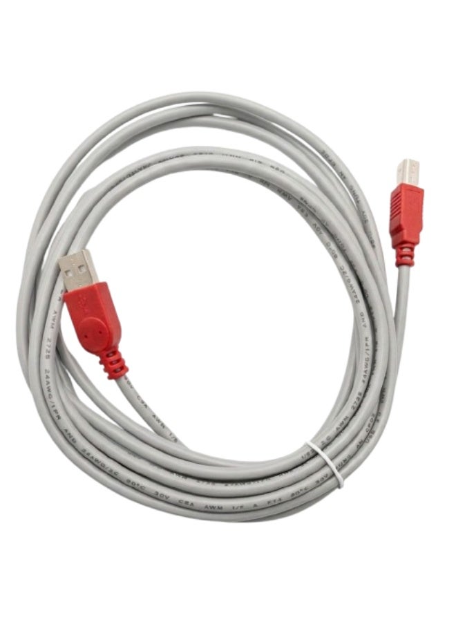 كابل طابعة Platinum USB طول 1.5m نقل بيانات سريع رمادي