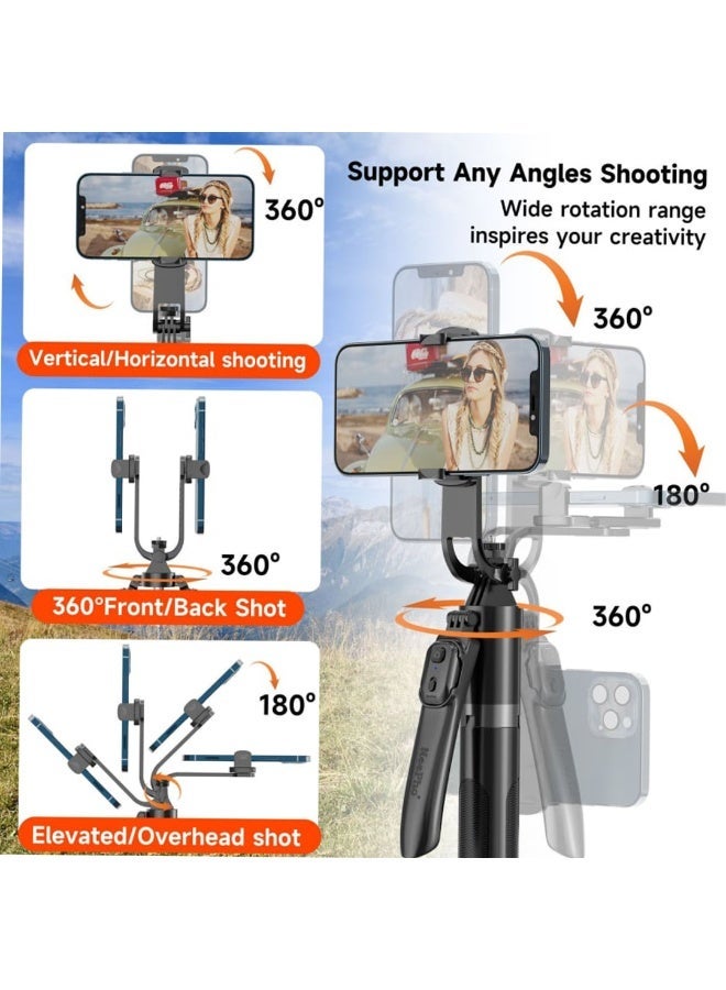 Universal Selfie Stick Tripod NP-Z12 with Bluetooth Remote Control , Adjustable Aluminum Alloy Stand for Smartphones and