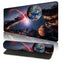 Gaming Mouse Pad, red moon, Extended Large Desk Mat, Big Computer Keyboard Desk Pad, Stitched Edges Mousepad, (70CM  x 3