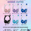 M33 Cat Ear Wireless Bluetooth Headset with RGB Lighting, HD Stereo Sound, Built-In Microphone, 3.5mm AUX, USB-C Recharg