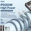 Fast Charging and Data Cable, RC-171 Ganey Series 20W PD TYPE-C to IPH (1M), iPhone Cable, Lightning Cable, PD Cable, Fa