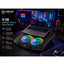 V-08 Laptop Cooling Pad with Dual 140mm Silent Cooling Fans, LED LCD Display, Adjustable Fan Speed Control, 7 Angle Ergo