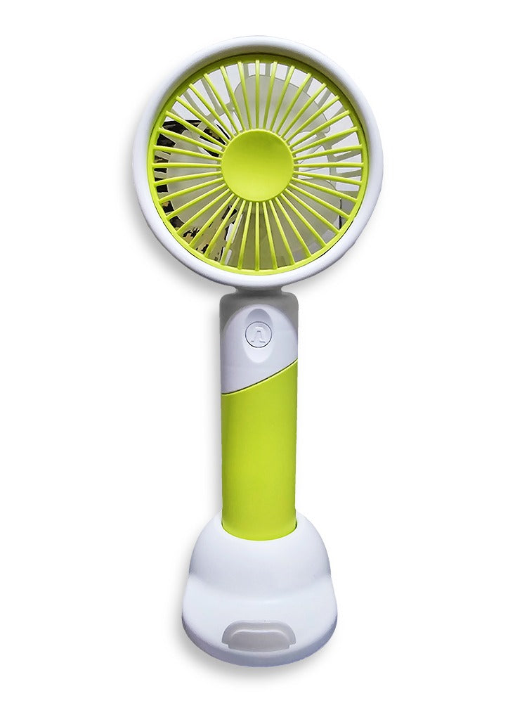 Portable Mini Fan USB Rechargeable Cute 2.5W Small Electric Fan For School ( Green )