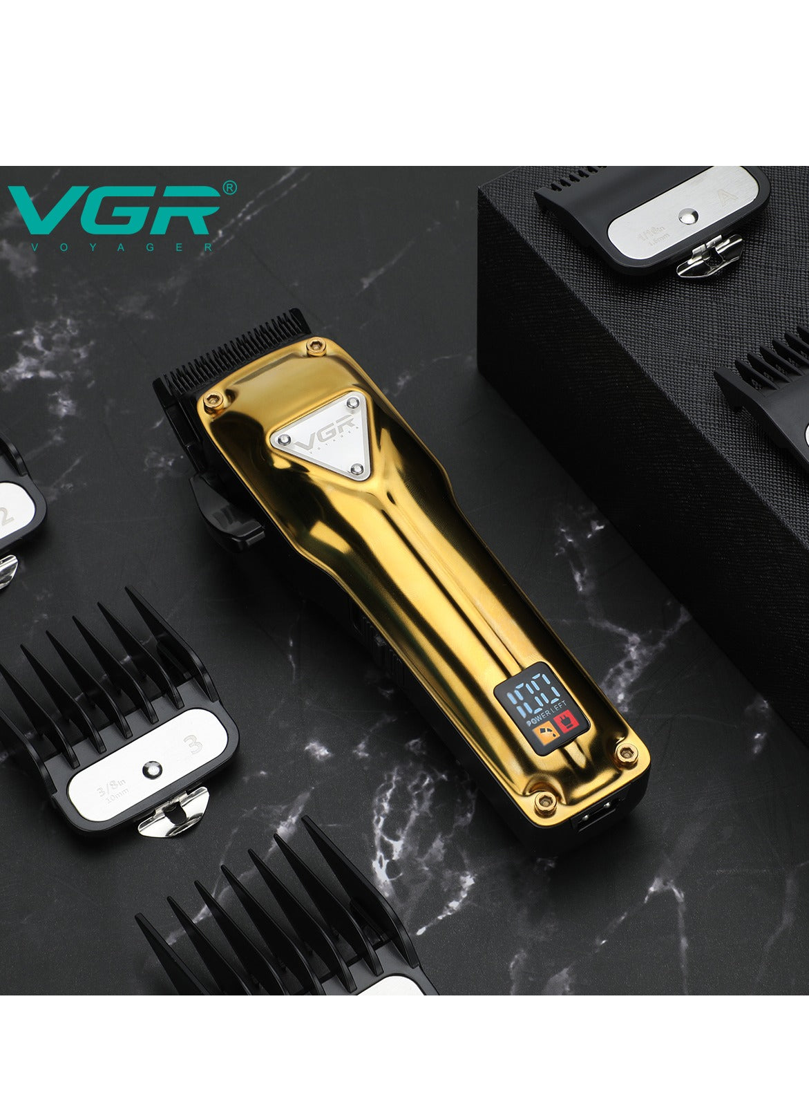 VGR V-136 Professional Hair Clipper Corded & Cordless with LED Display & Turbo Mode Function | Runtime: 180 min Trimmer for Men