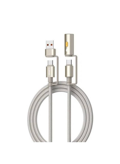 4-in-1 Fast Charging Cable 1.2M with USB-C, Multi Connector Charging and Data Transfer Cable, 5A High-Speed Charging Cor