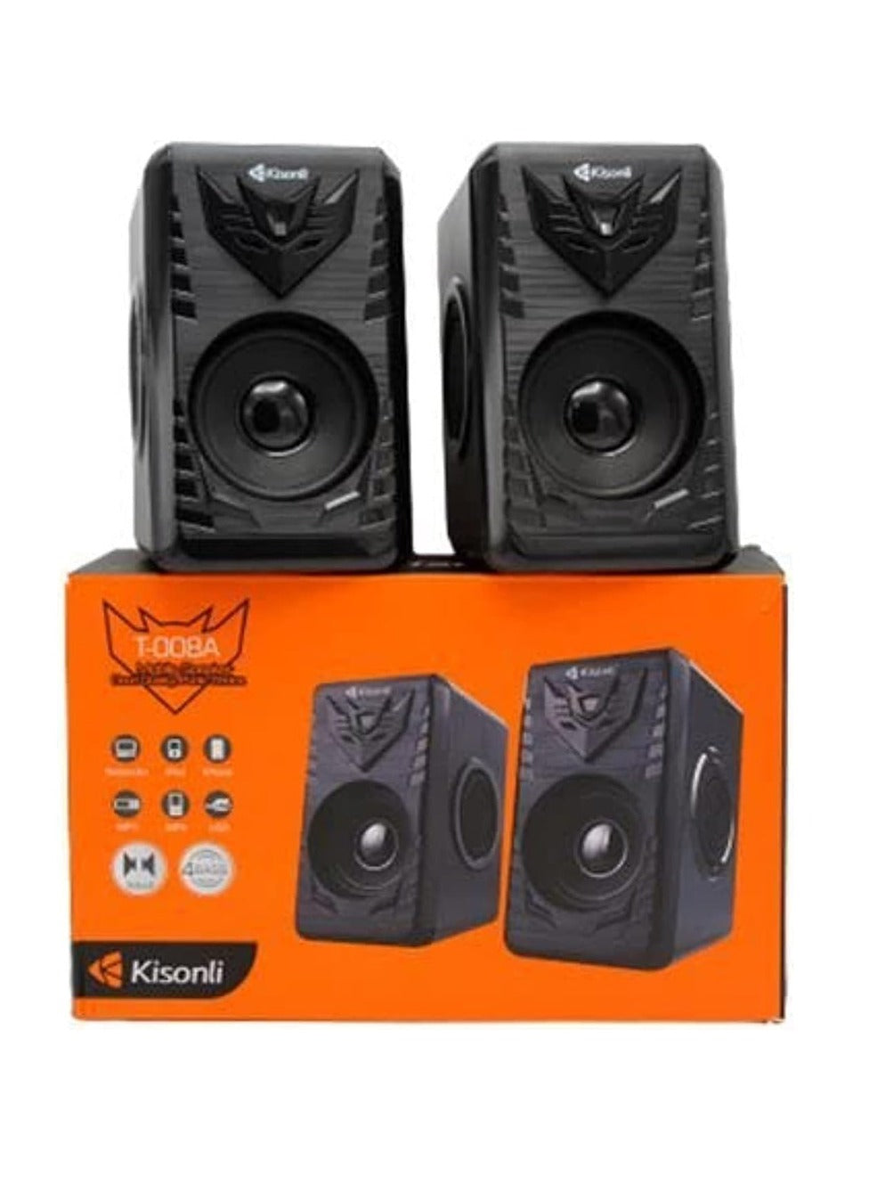 Kisonli USB Speaker Computer Speaker Purelloud Sound Laptop Speaker T-008A