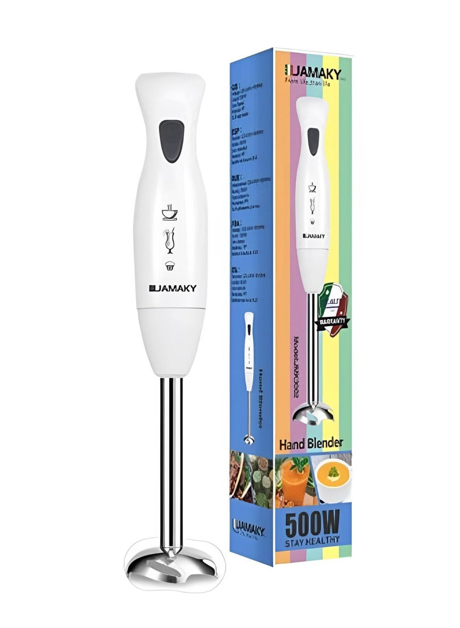 JAMAKY Italy Hand blender, for vegetables and fruits, with Italian technology, power 500 watts, model JMK3002