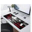 aportt Japanese Mouse Pad Riverside Full Moon Extended Desk Mat Black Red Large XL Mousepad Non-Slip Rubber Base Stitche