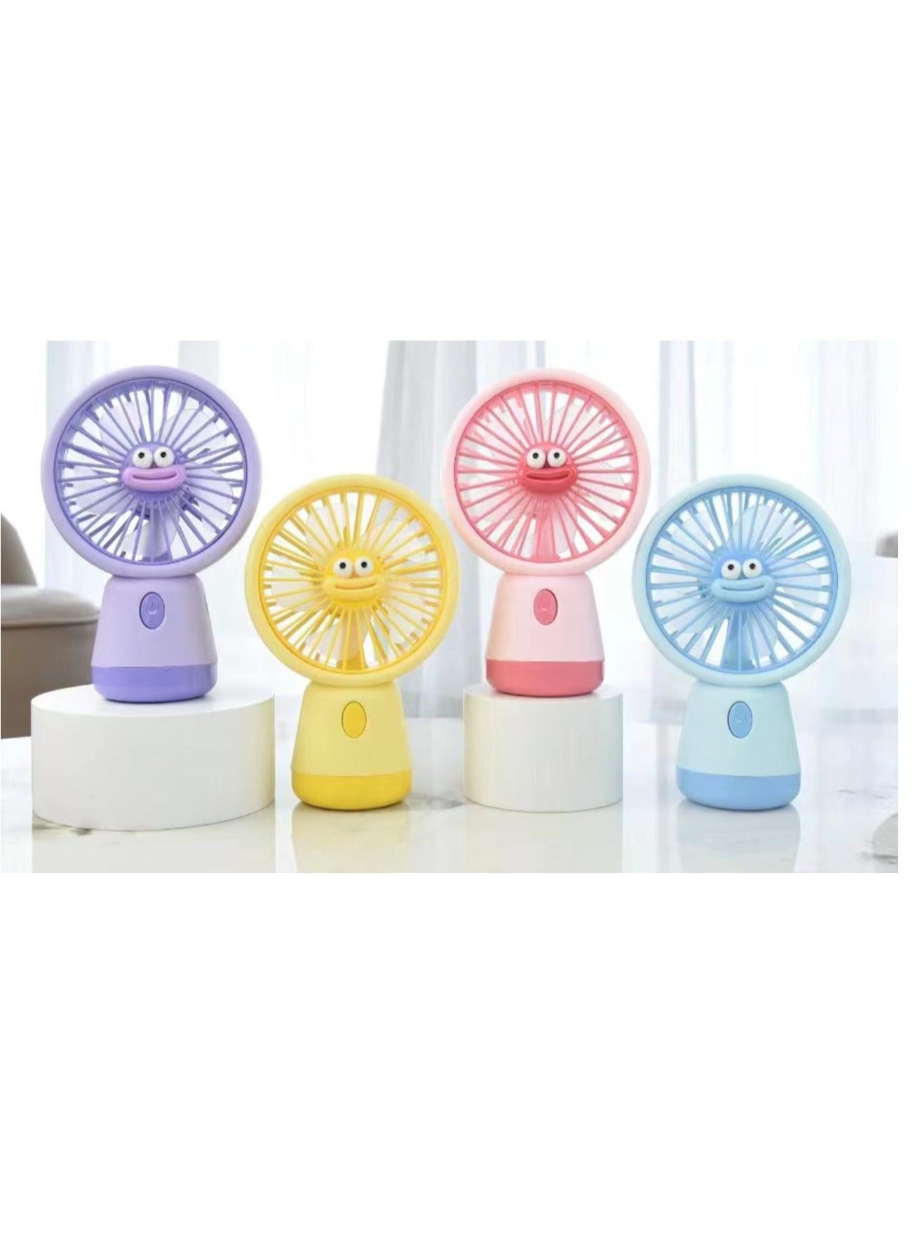 Portable Mini Fan USB Rechargeable Cute 1.5W Small Electric Fan For School ( Purple )