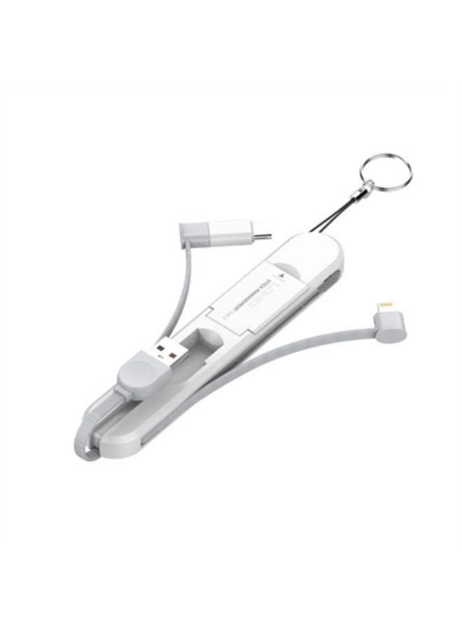 LC130 3 in 1 Fast Charging and Data Cable, 3.8A High-Speed Output, USB to Lightning / Type-C / Micro USB, Smart Protecti