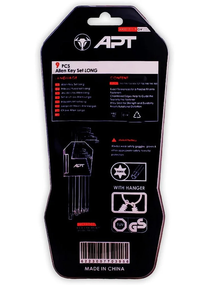 Apt Allen Key 9-piece long guide star set - AH571511-9