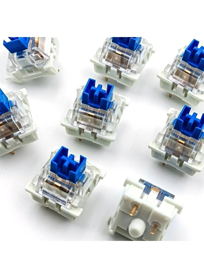 Mechanical Keyboard Blue Switches 3-Pin Linear Switches, Dust-Proof Black Housing DIY Replacement Key Switches for Mecha