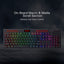 REDRAGON K618 Horus RGB Gaming Wireless Mechanical Keyboard, Low Profile Red Switches (Black)