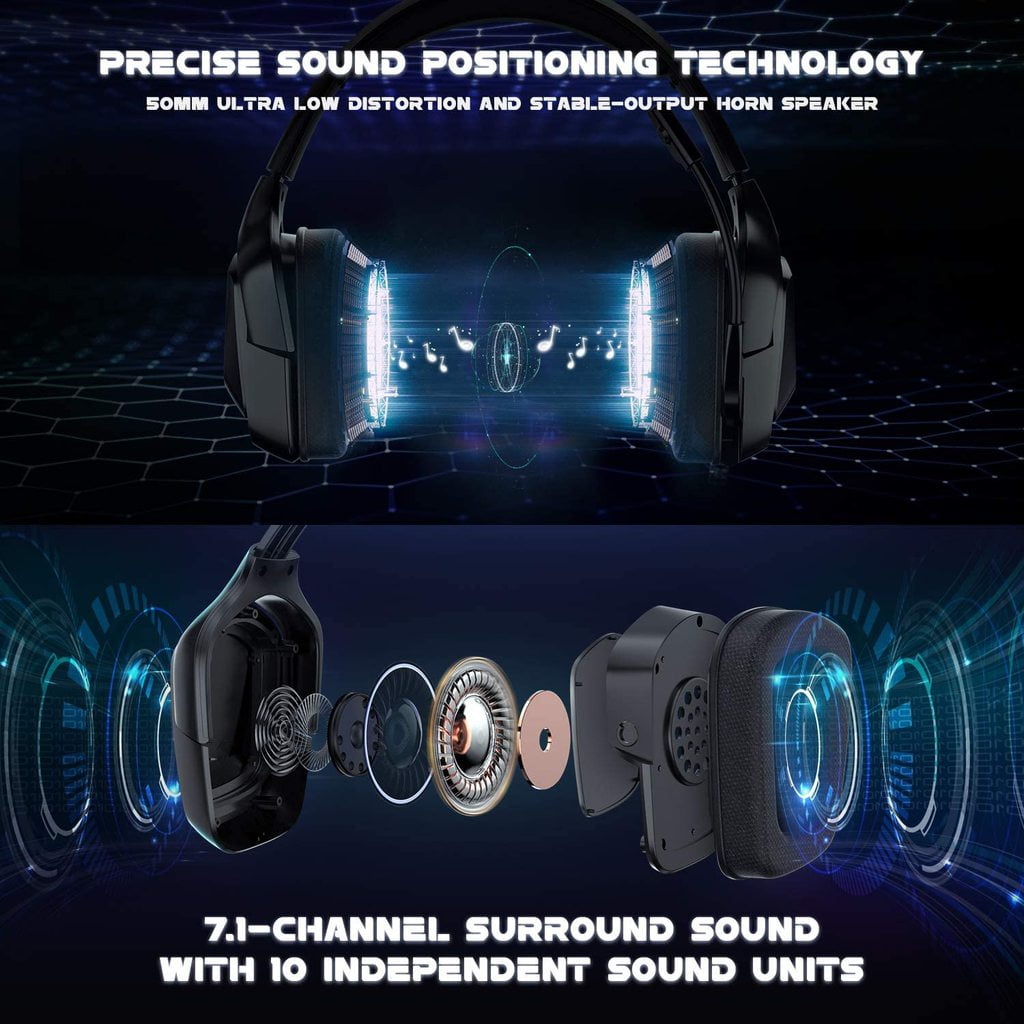 ONIKUMA K20 RGB Gaming Headset – Stereo – Noise canceling Mic – (Black)