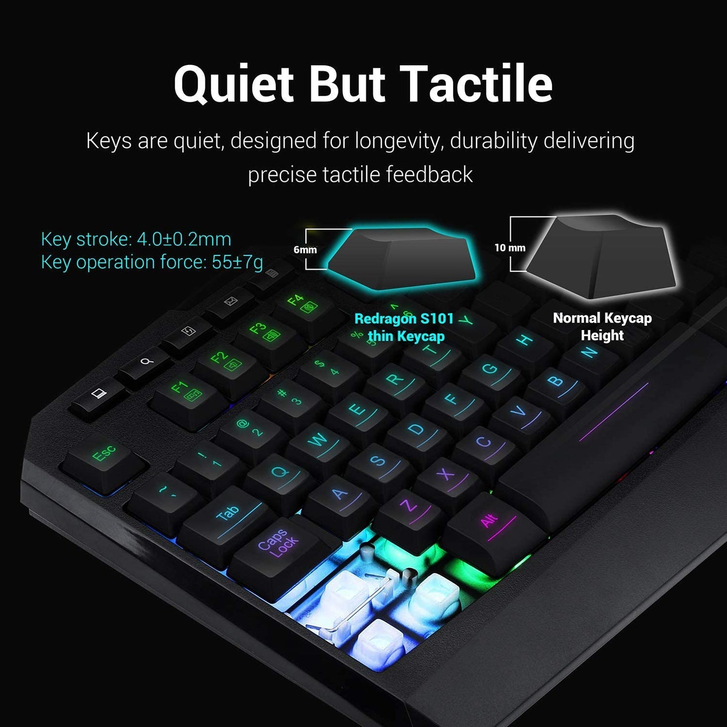 Redragon S101-BA Gaming Combo 4 in 1 RGB Gaming Mouse and Keyboard , Gaming Mouse Pad, Gaming Headset