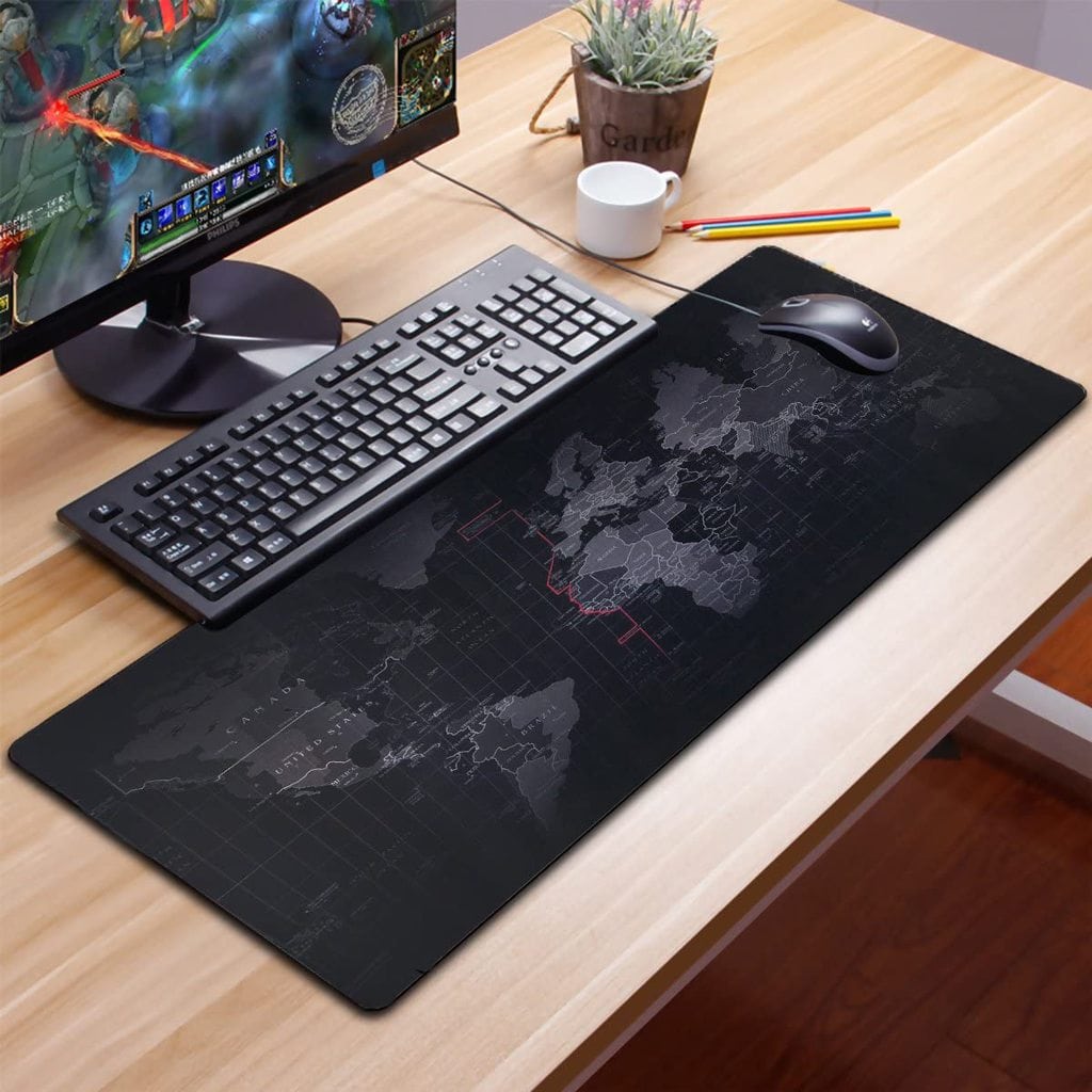 World Map Gaming Mouse Pad – Extended Size 90 x 40 CM