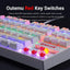 Redragon K552 KUMARA Rainbow Mechanical Gaming Keyboard, Red Switch (White)