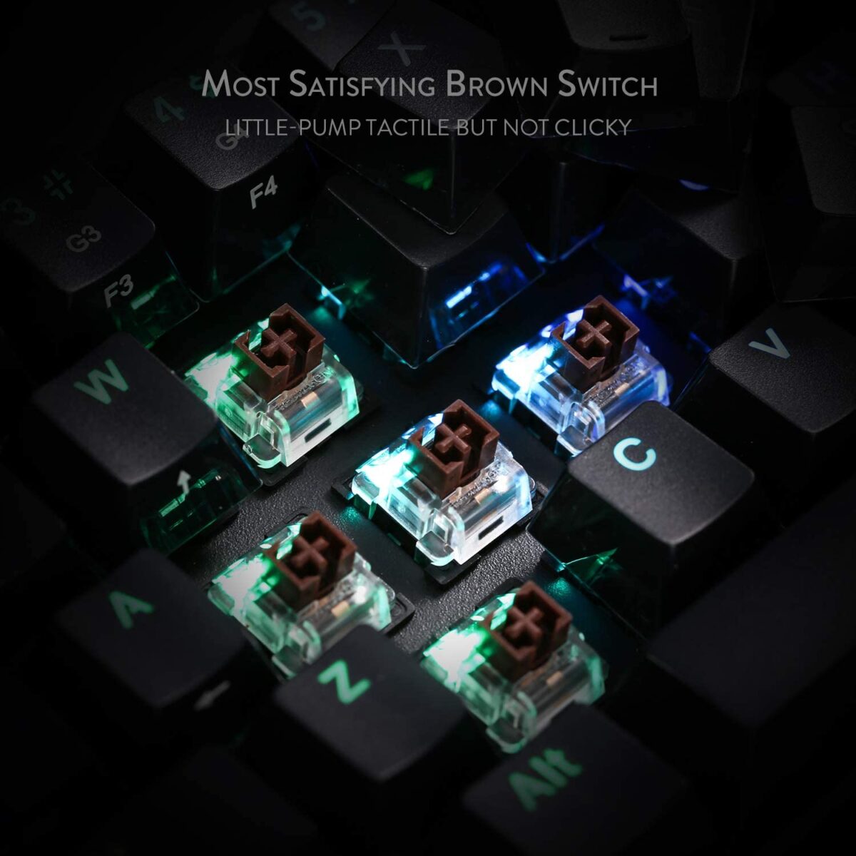 REDRAGON K530 Draconic RGB 60% Gaming Wireless Mechanical Keyboard, Brown Switches (Black)